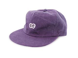 washed purple cap with eyes logo white patch
